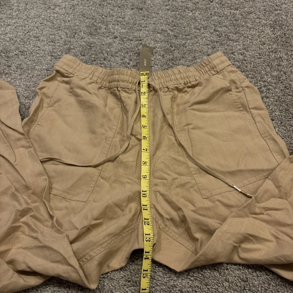 J.Crew Women MED NWT Pants Linen Pull On Coastal Grandma Beach Relaxed Lagenlook